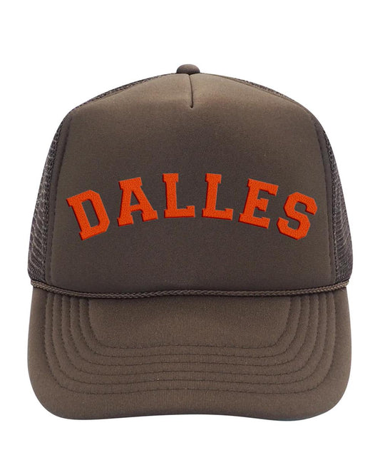 Brown and Orange Mesh Trucker Hat