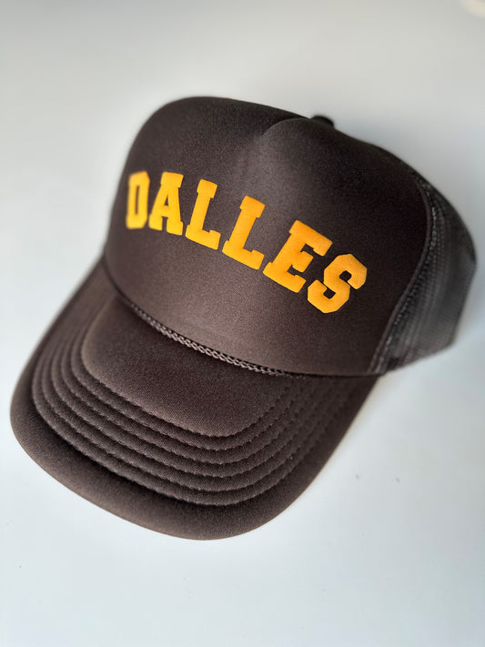 Brown and Yellow Mesh Trucker Hat